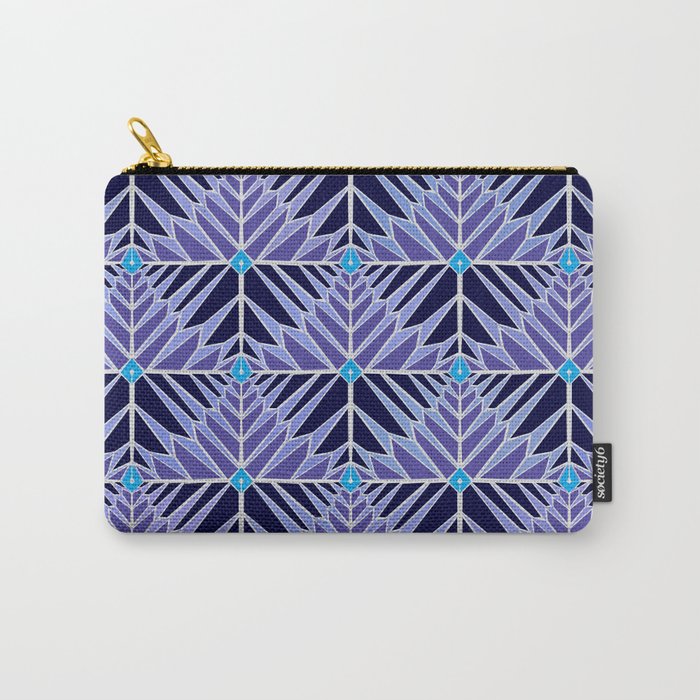 Crystal Feathers Lavender Carry-All Pouch