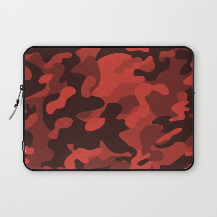 Camouflage Red and Black Pattern Laptop Sleeve
