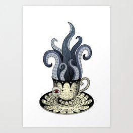 Kraken tea Art Print