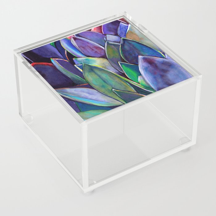 Purple Agave Acrylic Box