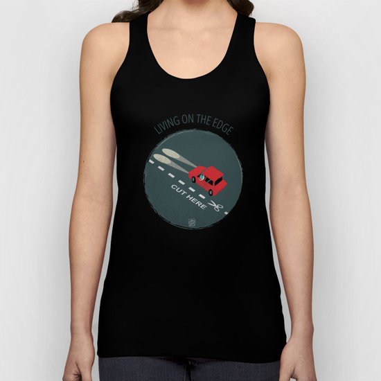 Livin' on the edge Unisex Tank Top