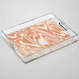Orange gradient liquid swirl Acrylic Tray