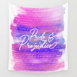 Pride & Prejudice Vibrant Quotes Wall Tapestry