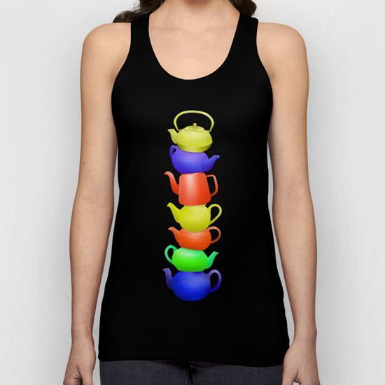 Teapot Pattern Unisex Tank Top