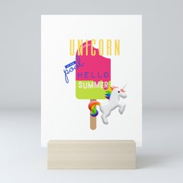unicorn popsicle Mini Art Print