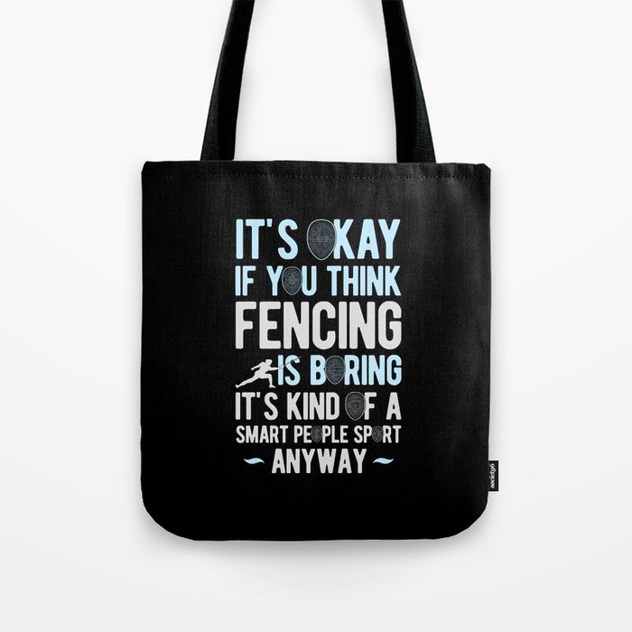 Funny Fencing Tote Bag