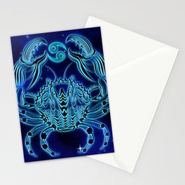 Astrology Horoscope Cancer Zodiac Blue Stationery Card