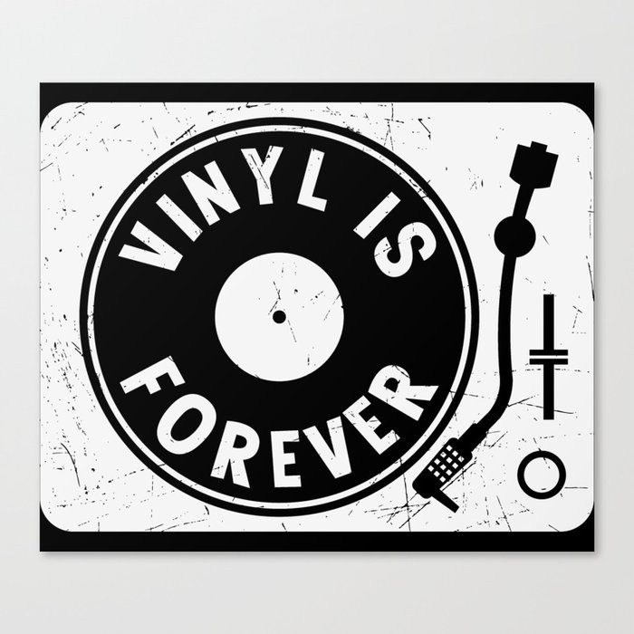 Vinyl Is Forever Retro Music Canvas Print