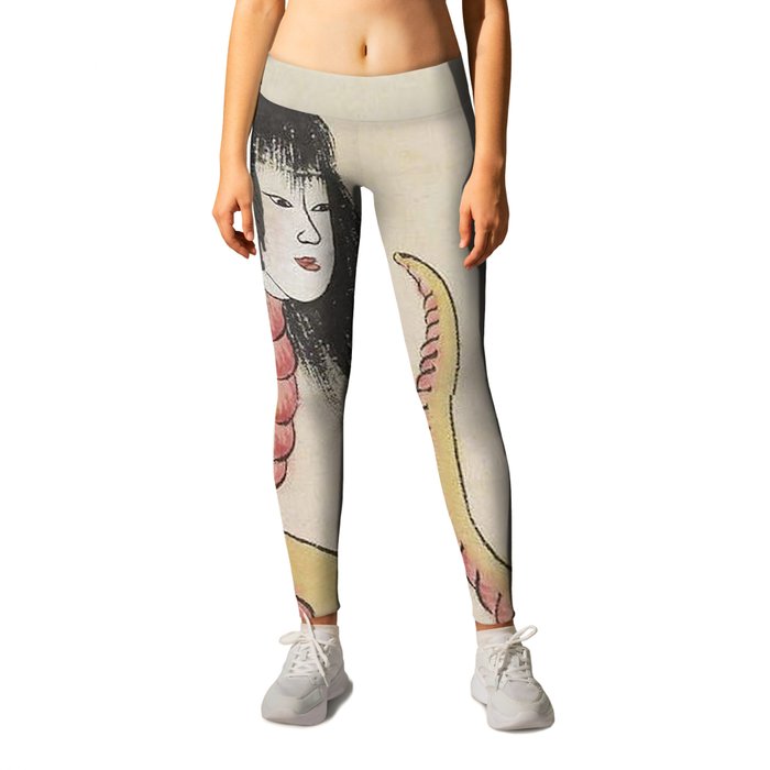 SARA HEBI / SNAKE WOMAN - ARTIST UNKNOWN Leggings by THE ICONIC PAINTINGS