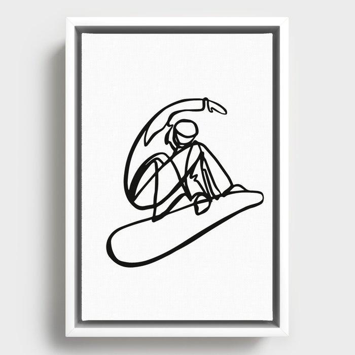 Grab and Go :: Single Line Framed Canvas