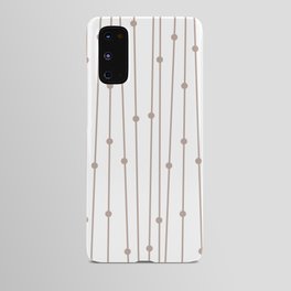 Taupe and White Stripe Dot Pattern Pairs DE 2022 Trending Color Frontier Land DE6074 Android Case