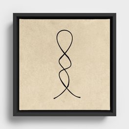 Hieroglyphs - "H" Framed Canvas