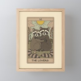The Lovers - Raccoons Tarot Framed Mini Art Print