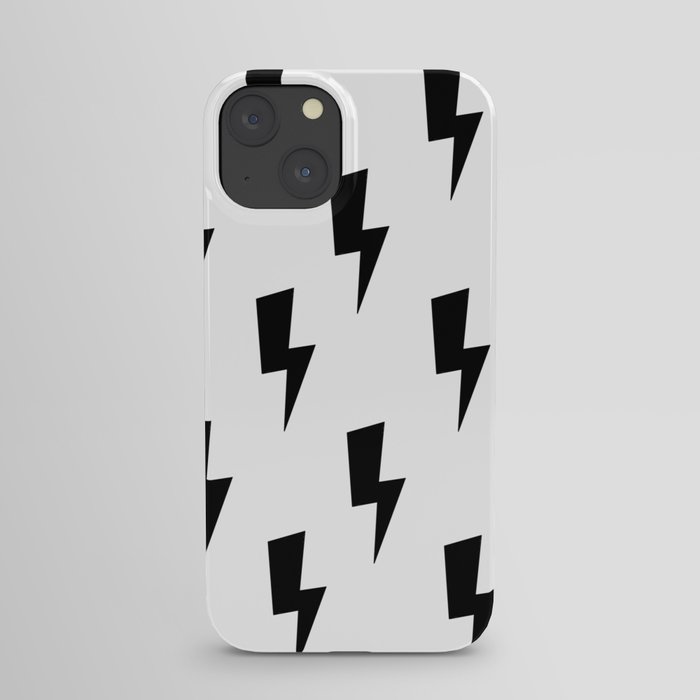 Lightning Bolts- Black iPhone Case