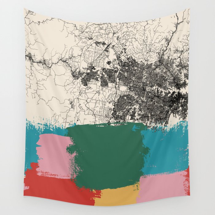 Sydney, Australia - Abstract City Painting Wall Tapestry