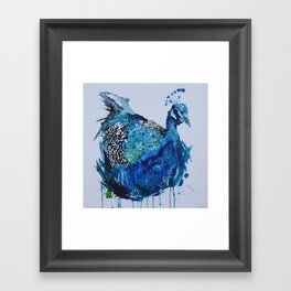 Paint splat Peacock Framed Art Print