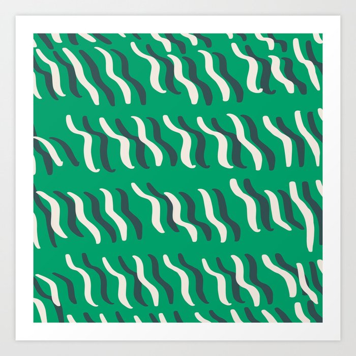 Scandinavian line art pattern 10 Art Print