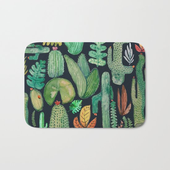 Summer Nature at Night Bath Mat