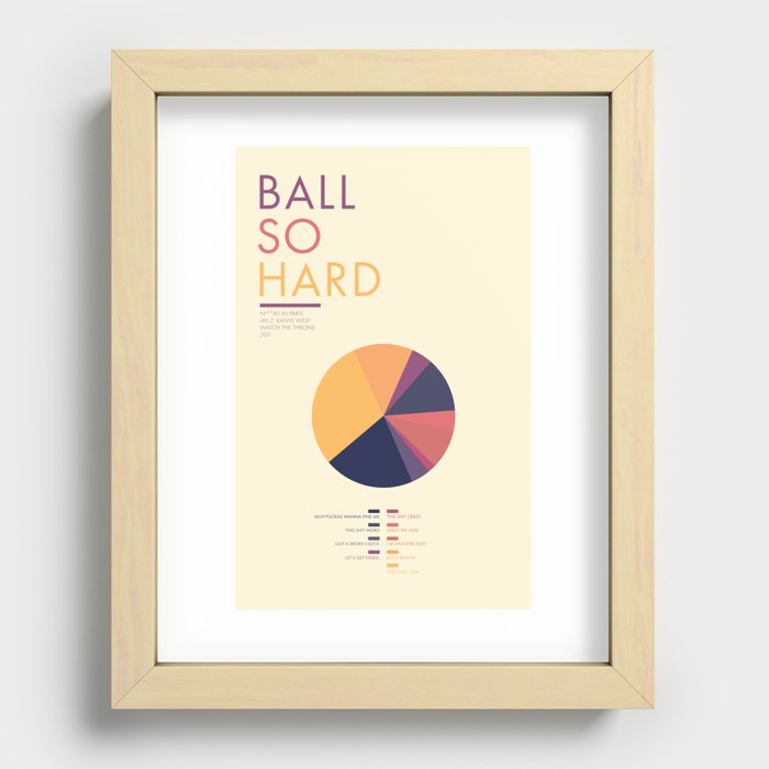 Ball So Hard Recessed Framed Print