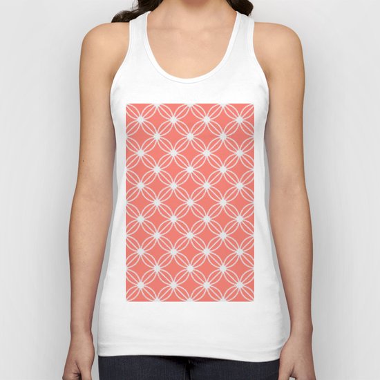 Abstract Circle Dots Peach II Unisex Tank Top