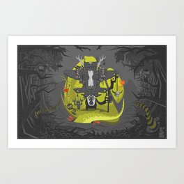 little one against the forces of evil Art Print