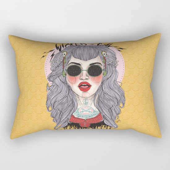 wicked gal Rectangular Pillow