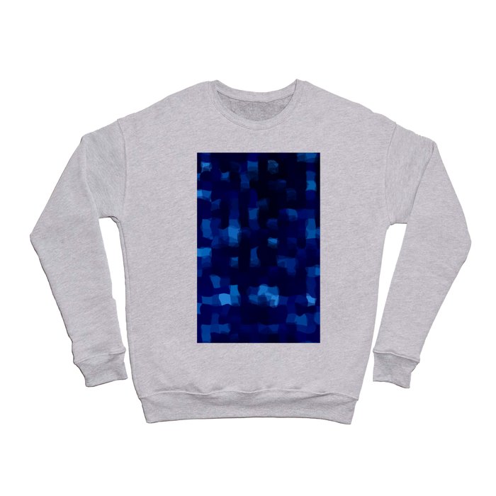 Blurred downfall blue Crewneck Sweatshirt