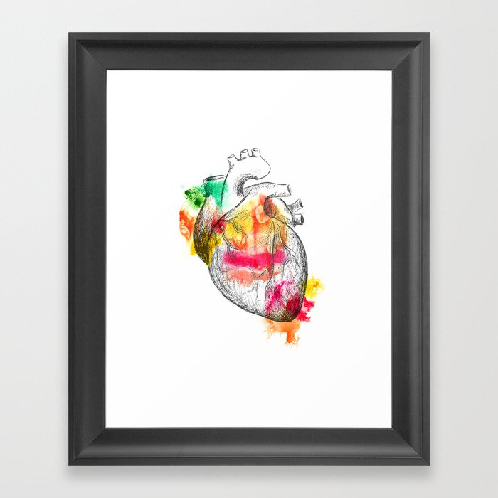 Colorfull heart Framed Art Print