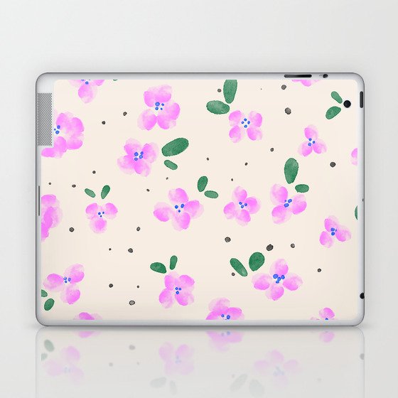 Vintage Floral Ditsy Pattern Laptop & iPad Skin