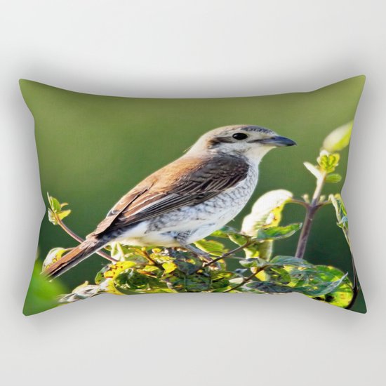 One Bird in the Bush (just one) Rectangular Pillow