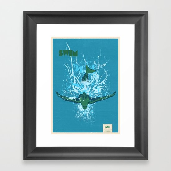 Swim Framed Art Print