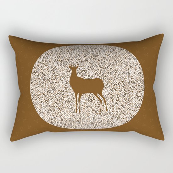 Deer Mandala 2 color Rectangular Pillow