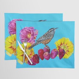 Cactus Wren and Prickly Pear Placemat