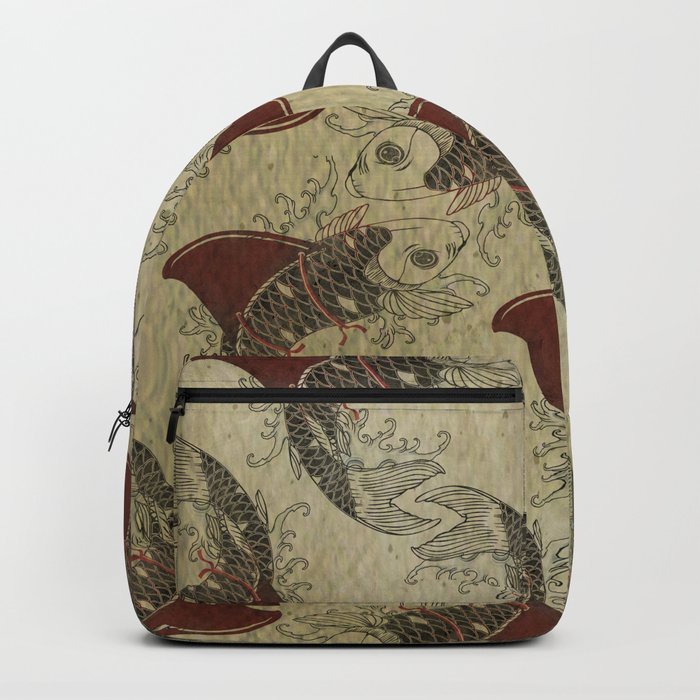 shark fin goldfish school Backpack