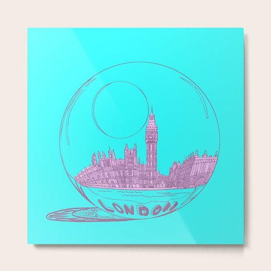 pink London Metal Print