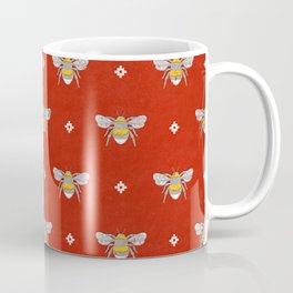Bumblebee Stamp on Red Mug