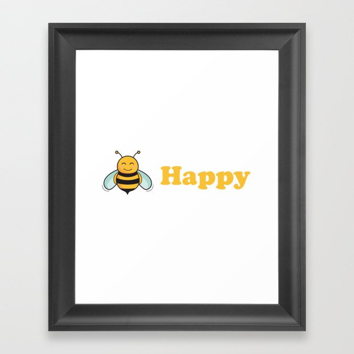 Bee Happy Framed Art Print