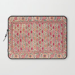 Vintage India Embroidered Textile, 17th Century Laptop Sleeve