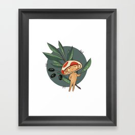 Olive Branch Mushroom Fairy Framed Art Print