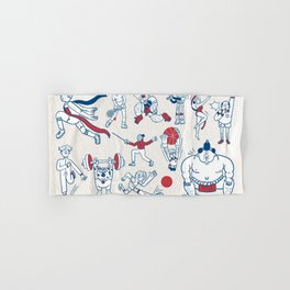 Athletes Doodle Hand & Bath Towel