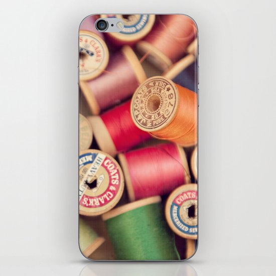 vintage spools iPhone & iPod Skin