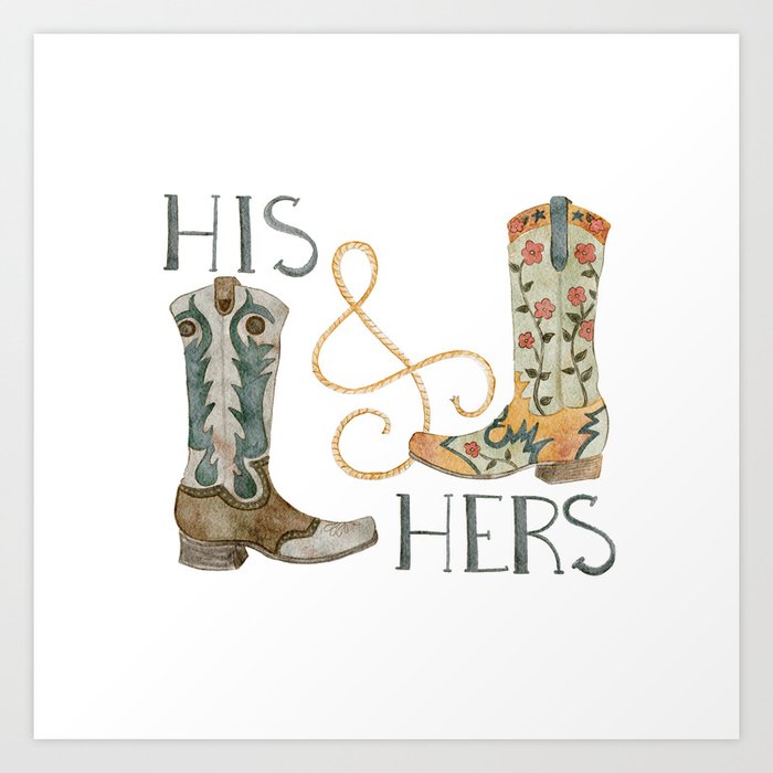 His and her shop cowboy boots