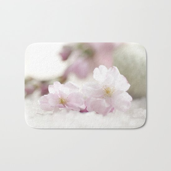 Delicate and fliligrane flowering of the almond tree Bath Mat