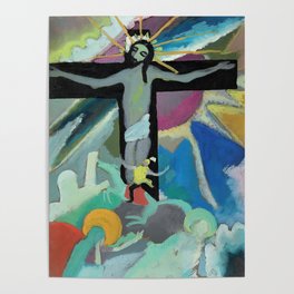 Gekreuzigter Christus (1911) Wassily Kandinsky  Religion Poster