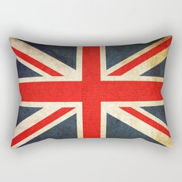 Vintage Union Jack British Flag Rectangular Pillow