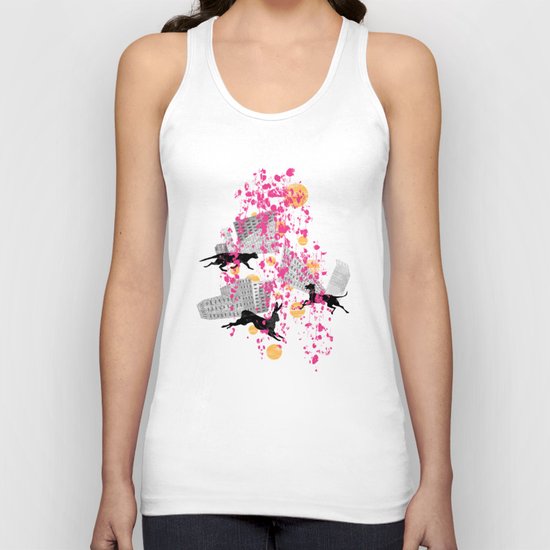 weird city sunset Unisex Tank Top