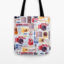 music Tote Bag | Guitar, Typography, Digital, Ink, Game, Oil, Music, Instrument, Taperecorder, Classic 