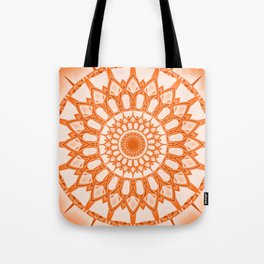 Flower Mandala serie orange Tote Bag