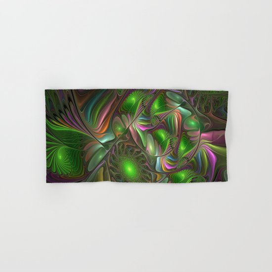 Colorful and Luminous, Abstract Fractal Art Hand & Bath Towel