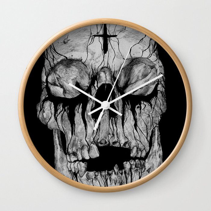 Black blooded Wall Clock